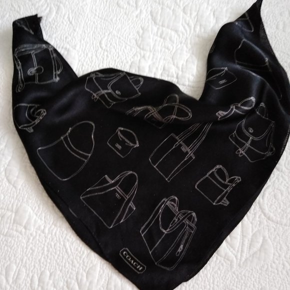 Coach Accessories - Coach Silk Square Handbag Design Scarf